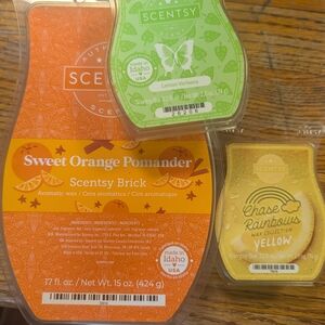 Scentsy Wax Melts Set - Orange, Green, Yellow